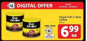 Vons Chock full o' nuts coffee offer