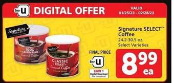 Vons Signature select coffee offer