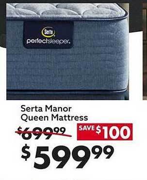 Big Lots Serta manor queen mattress offer