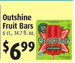 Gristedes Outshine fruit bars offer