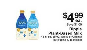 Fairway Store Market Ripple plant-based milk offer
