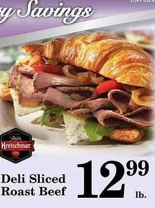 Harvest Foods Deli sliced roast beef offer