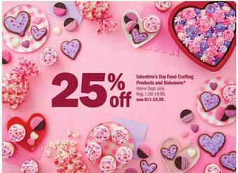 Meijer Valentine's day food crafting products and bakeware offer