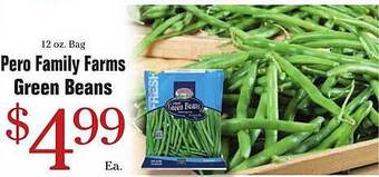 Morton Williams Pero family farms green beans offer
