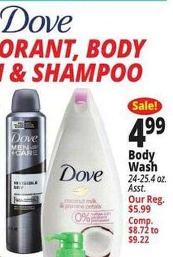 Ocean State Job Lot Dove body wash offer