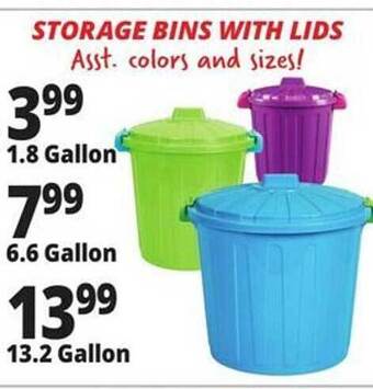 Ocean State Job Lot Storage bins with lids offer