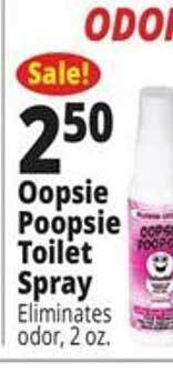 Ocean State Job Lot Oopsie poopsie toilet spray offer