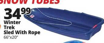 Ocean State Job Lot Winter trek sled with rope offer