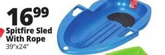 Ocean State Job Lot Spitfire sled with rope offer