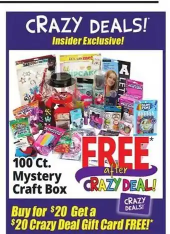 Ocean State Job Lot 100 ct. mystery craft box offer