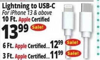 Ocean State Job Lot Lightning to usb-c offer