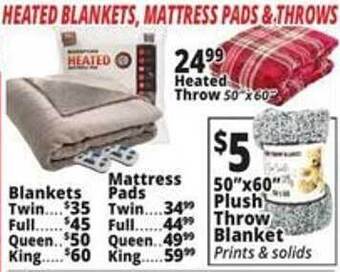 Ocean State Job Lot Heated blankets, mattress pads & throws offer