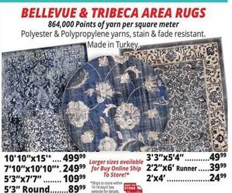 Ocean State Job Lot Bellevue & tribeca area rugs offer