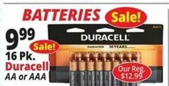 Ocean State Job Lot 16 pk. duracell aa or aaa offer