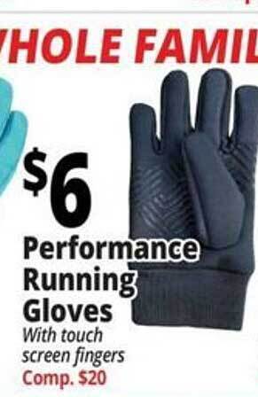 Ocean State Job Lot Performance running gloves offer