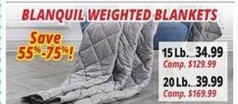 Ocean State Job Lot Blanquil weighted blankets offer