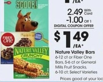 Kroger Nature Valley Bars offer