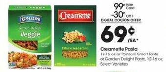 Kroger Creamette Pasta offer