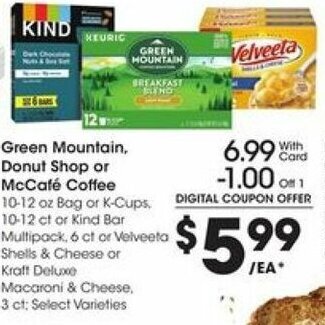 Kroger Green Mountain, Donut Shop or McCafé Coffee offer