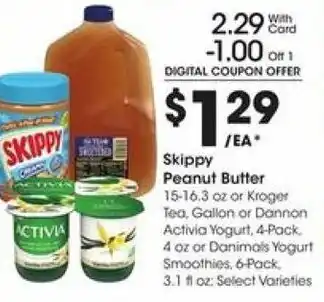 Kroger Skippy Peanut Butter offer