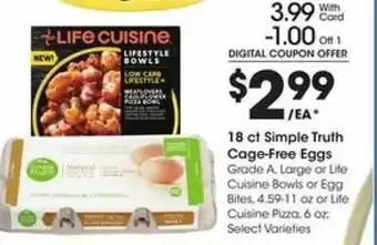 Kroger 18 ct Simple Truth Cage-Free Eggs offer