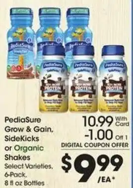 Kroger PediaSure Grow & Gain, SideKicks or Organic Shakes offer