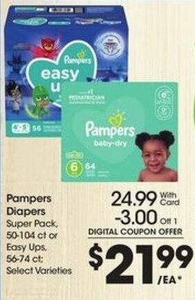 Kroger Pampers Diapers offer