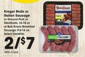 Kroger Kroger Brats or Italian Sausage offer