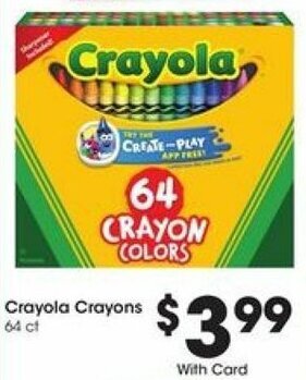 Kroger Crayola Crayons offer
