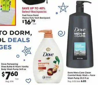 Kroger Dove Pampering Shea Butler & Warm Vanilla Body Wash Pump offer
