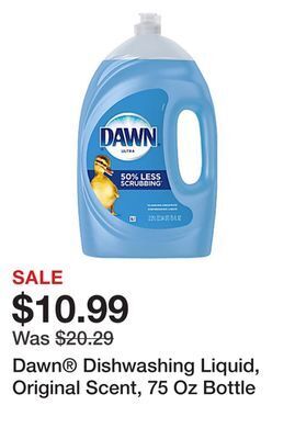 Office Depot Dawn® dishwashing liquid, original scent, 75 oz bottle offer