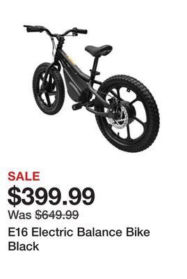 Tractor Supply Company E16 electric balance bike black offer
