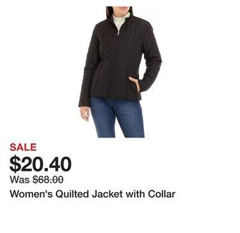 Belk Women's quilted jacket with collar offer