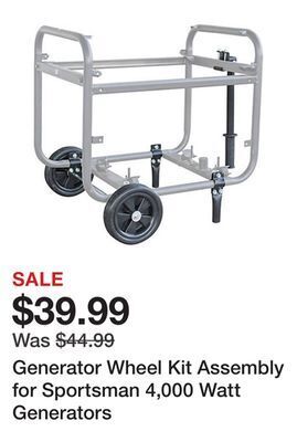 Tractor Supply Company Generator wheel kit assembly for sportsman 4,000 watt generators offer