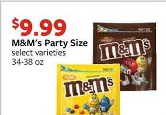 Fareway M&m's party size offer