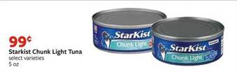 Fareway Starkist chunk light tuna offer