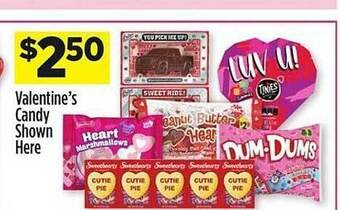 Dollar General Valentine's candy shown here offer