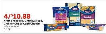 Fareway Kraft shredded, chunk, sliced, cracker cut or cube cheese offer