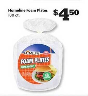 Family Dollar Homeline foam plates offer