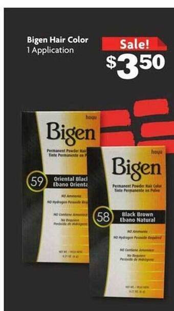 Family Dollar Bigen hair color offer