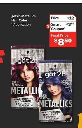 Family Dollar Göt2b metallics hair color offer