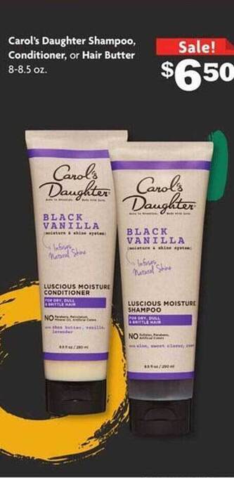 Family Dollar Carol's daughter shampoo, conditioner, or hair butter offer