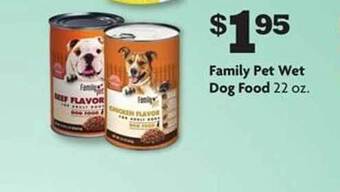 Family Dollar Family pet wet dog food offer