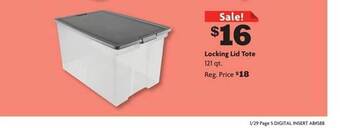 Family Dollar Locking lid tote offer