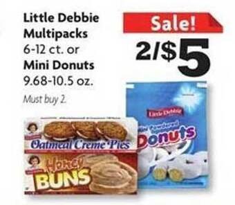 Family Dollar Little debbie multipacks or mini donuts offer