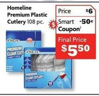 Family Dollar Homeline premium plastic cutlery offer