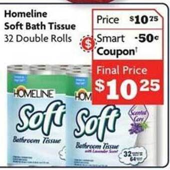 Family Dollar Homeline soft bath tissue offer