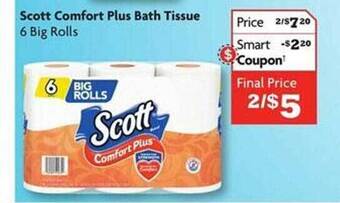 Family Dollar Scott comfort plus bath tissue offer