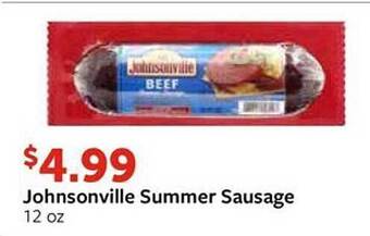 Fareway Johnsonville summer sausage offer