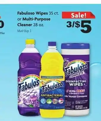 Family Dollar Fabuloso wipes or multi-purpose cleaner offer